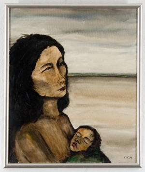 (1991) Frau mit Kind -50 X 60