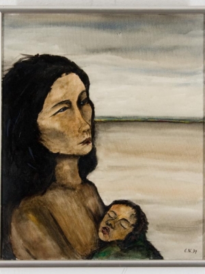 (1991) Frau mit Kind -50 X 60